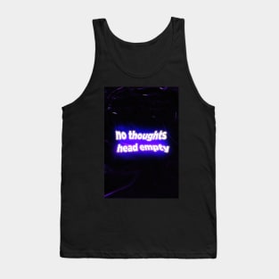 No Thoughts Head Empty Meme Aesthetic Tank Top